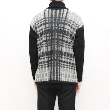 Check Pattern Wool Knit Sweater