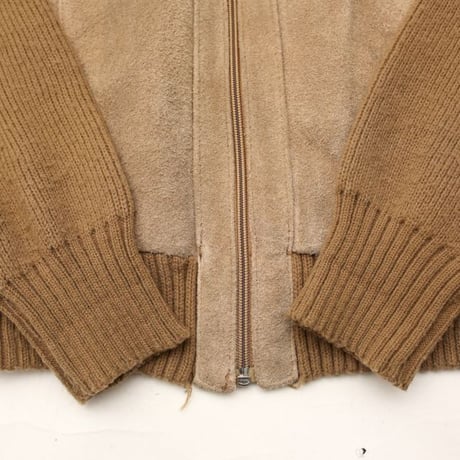 Vintage Leather×Knit Jacket