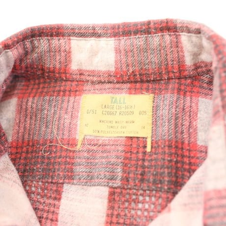 70's Sears Checked Flannel L/S Shirt
