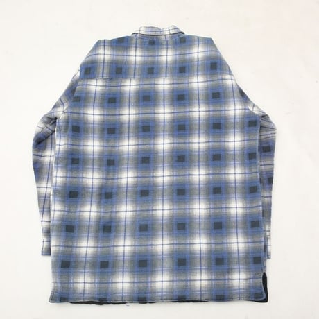 Ombre Plaid Quilting Lined Shirt