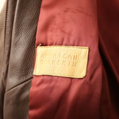 70-80s Deerskin Flight Jacket MADE IN USA