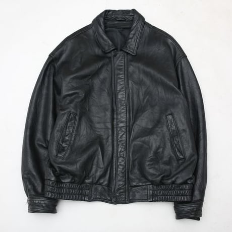 Black Leather Jacket Loose Silhouette