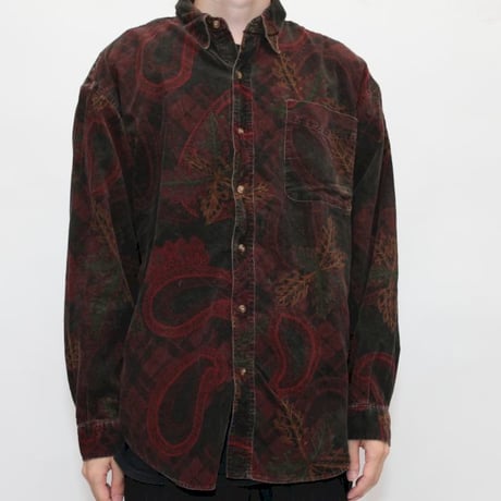 Paisley Pattern Corduroy L/S Shirt