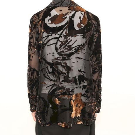 Velour × See-through  L/S Shirt