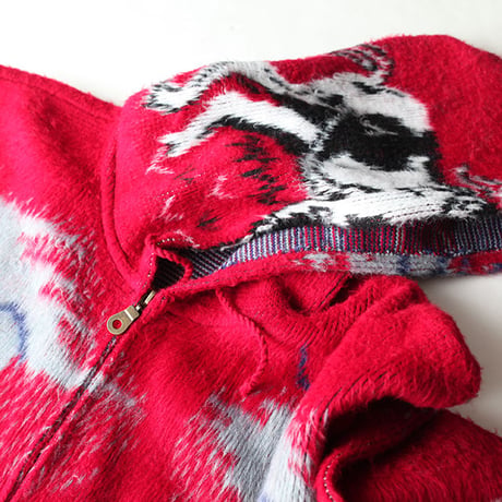 Mohair Wool Zip Up Jacket