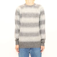 Border Pattern Mohair Knit Sweater