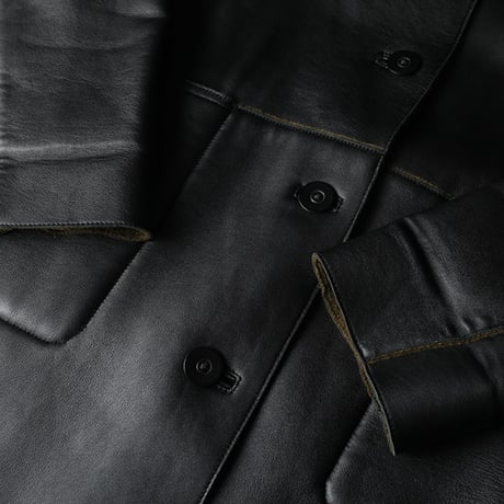 Leather Hooded Jacket