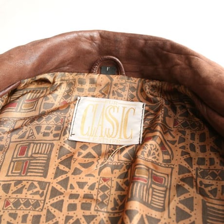 Brown Leather Half Coat