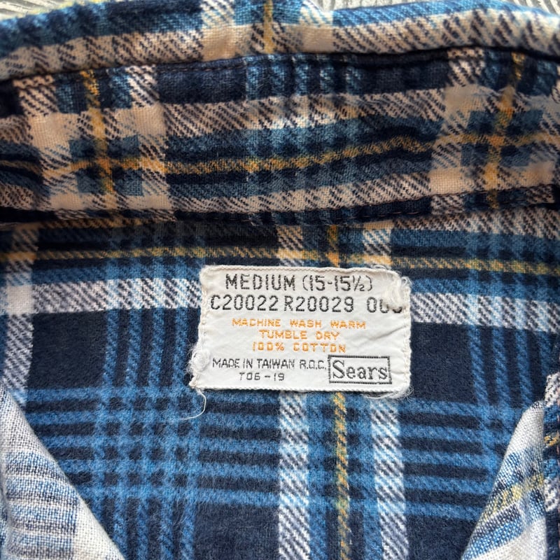 70s Sears Print Flannel Plaid Shirt | Strato