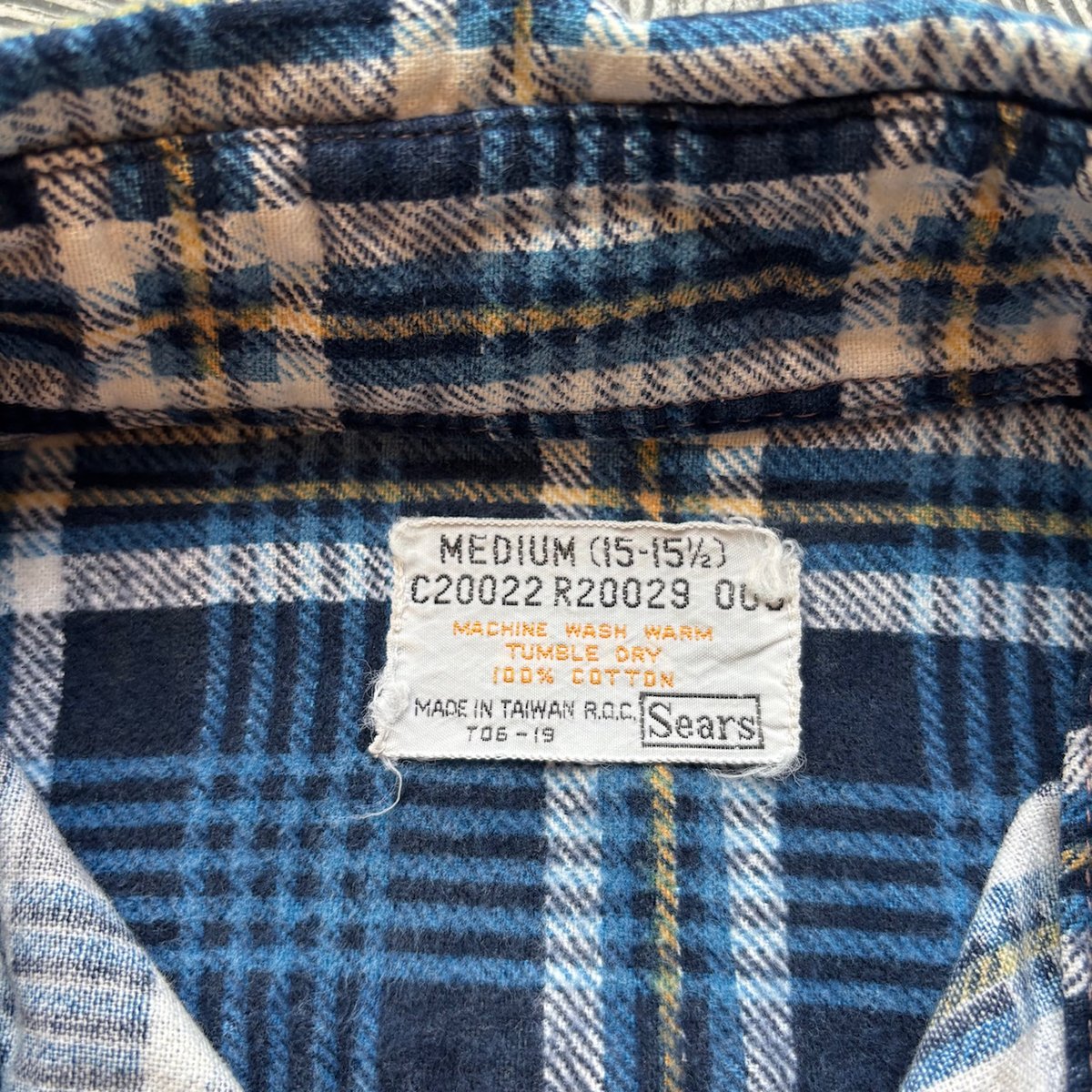 70s Sears Print Flannel Plaid Shirt | Strato