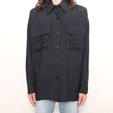 Black Rayon L/S Shirt