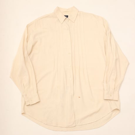 Silk L/S Shirt Pleats Design