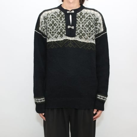 Nordic Pattern Wool Knit Sweater