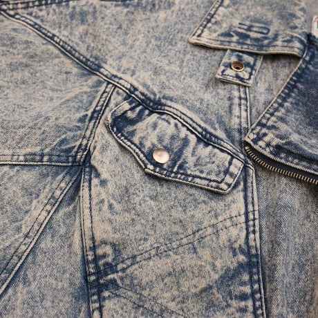 80's Stefano Sportswear Denim Riders Jacket
