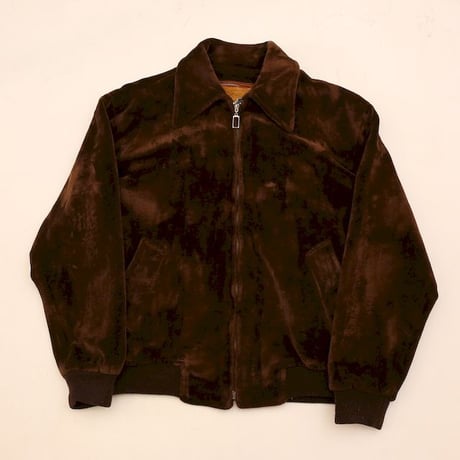 Euro Vintage Velour Bomber Jacket