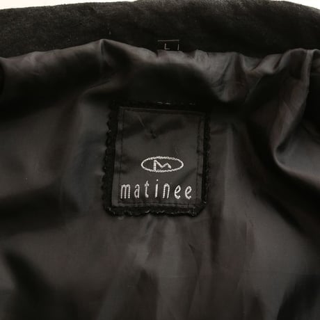 Vintage Trucker Type Black Suede Jacket