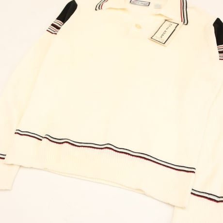 Vintage Acryl Knit Polo L/S Shirt "DEAD STOCK"