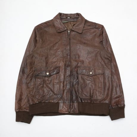 Brown Rib Leather Jacket