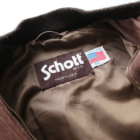 ショット スウェードジャケットMA-1タイプ Schott