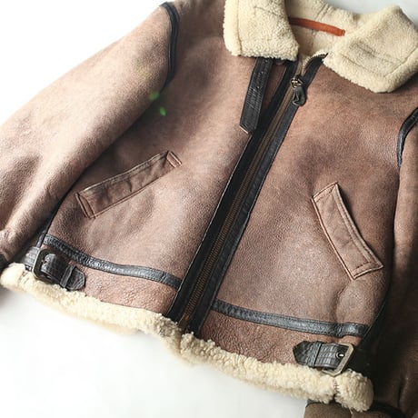 Vintage B-3 Mouton Leather Jacket AVIREX