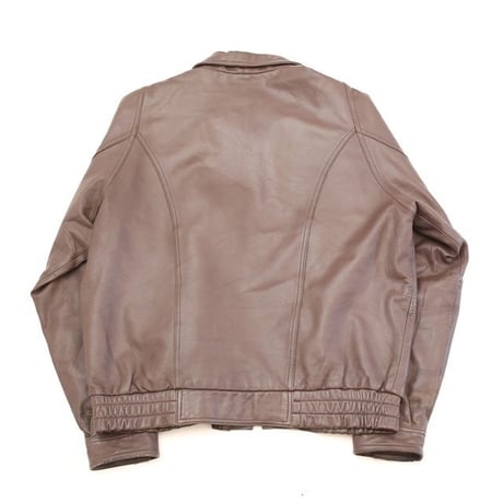 Dark Brown Leather Jacket Loose Silhouette