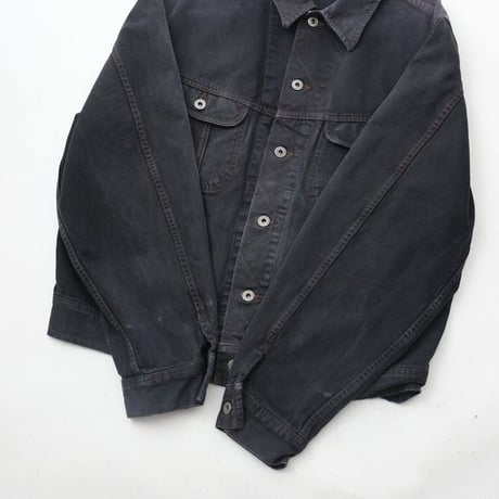 Garment Dye Black Denim Jacket  MADE IN ITALY