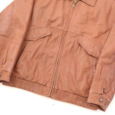 A-2 Type Brown Leather Jacket Loose Silhouette