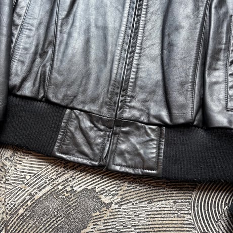 Wilsons Black Rib Leather Jacket