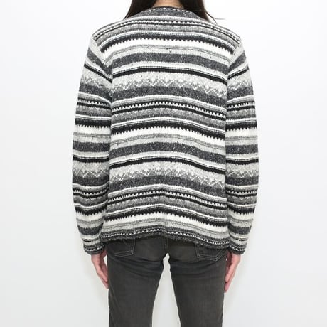 Nordic Pattern Knit Cardigan