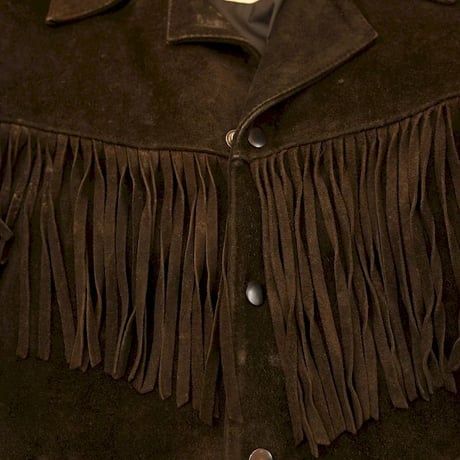 Black Suede Fringe Leather Jacket
