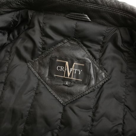 Black Lamb Leather Coat