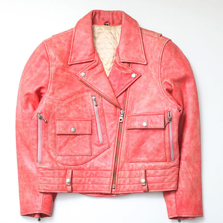 ライダース オレンジ レザージャケット Vintage Leather Jacket