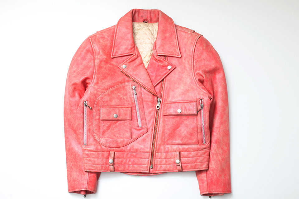 ライダース オレンジ レザージャケット Vintage Leather Jacket