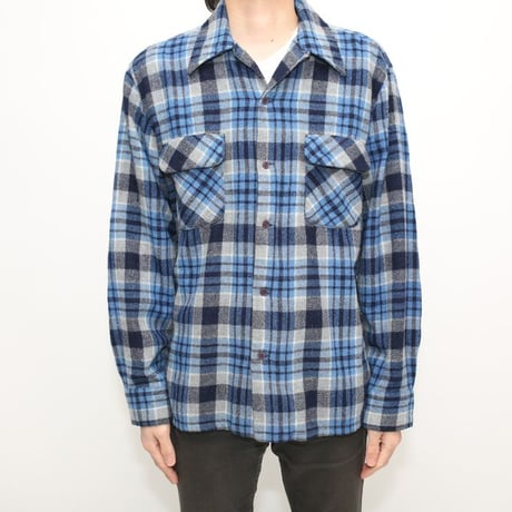 70s Montgomery Ward Wool Plaid Loop Shirt