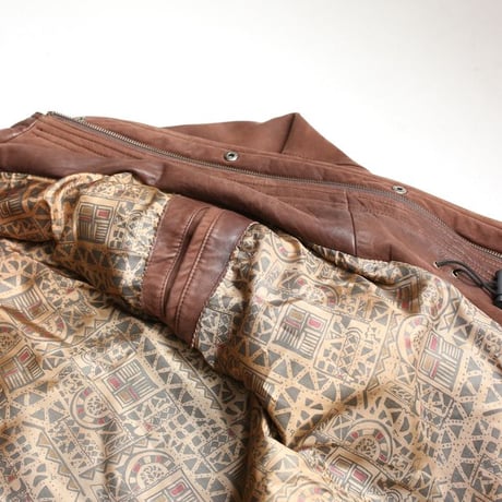 Brown Leather Half Coat