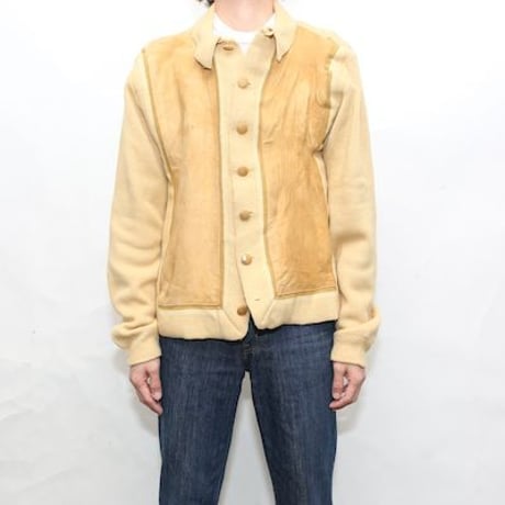 Vintage Knit x Leather Jacket