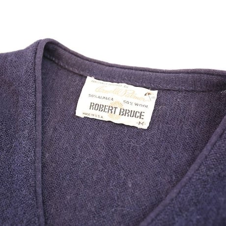 70's Arnold Palmer Alpaca × Wool Knit Cardigan
