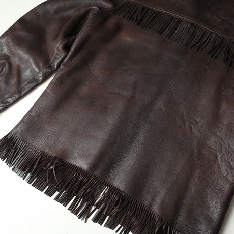 Vintage Fringe Leather Jacket
