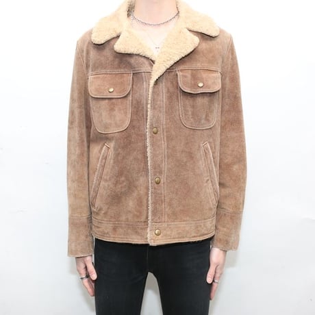 70's J.C.Penny Suede Boa Jacket