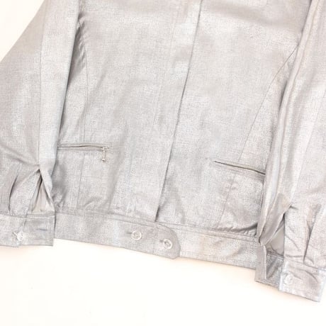 Silver Metallic Silk Jacket