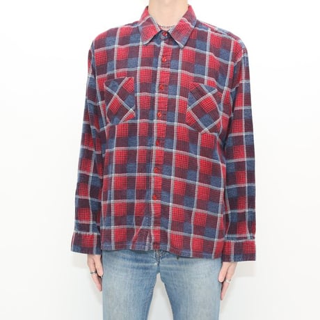 Plaid Print Flannel Shirt