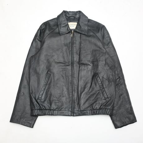 Black Leather Jacket Loose Silhouette