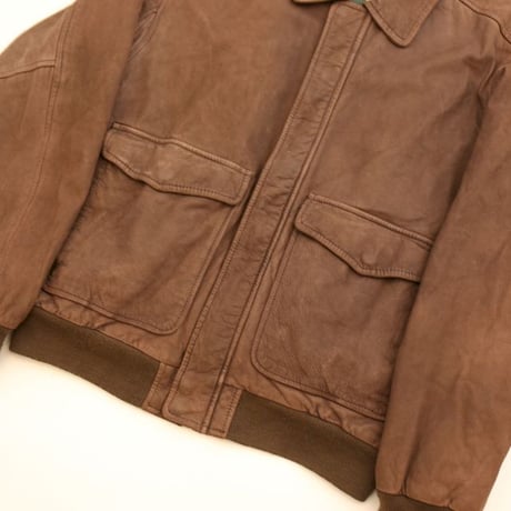 A-2 Type Nubuck Leather Jacket Brown