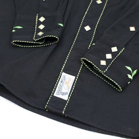 Black Embroidery Western Shirt