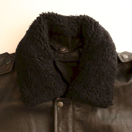 All Black G-1 Type Flight Leather Jacket
