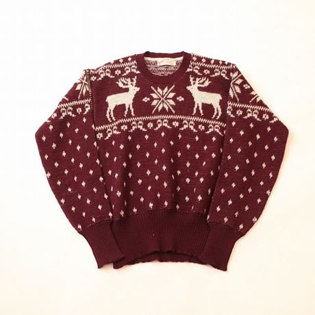 Vintage Jaquard Knit Sweter