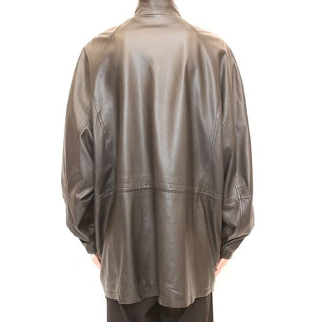 Black Lamb Leather Coat MADE IN ITALY