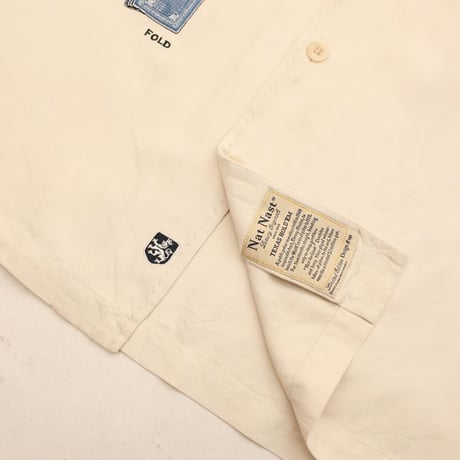 Nat Nast Poker Embroidery Open Collar Silk S/S Shirt