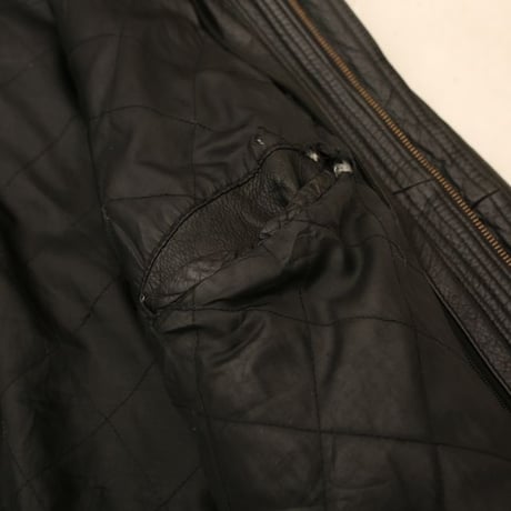 Black Leather Jacket Loose Silhouette
