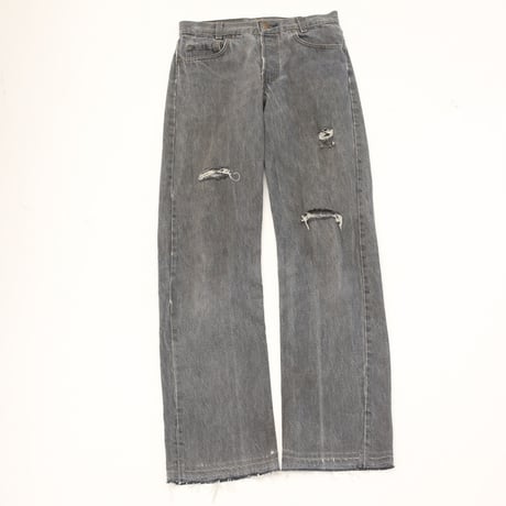 80's Levi's 701 Black Denim Pants Student Model